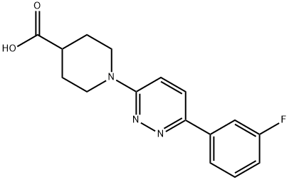 1-[6-(3-fluorophenyl)pyridazin-3-yl]piperidine-4-carboxylic acid Structure