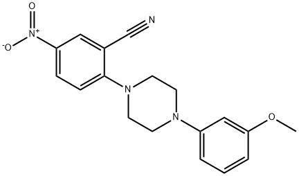2-[4-(3-methoxyphenyl)piperazin-1-yl]-5-nitrobenzonitrile Structure