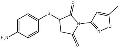 3-[(4-aminophenyl)thio]-1-(5-methylisoxazol-3-yl)pyrrolidine-2,5-dione Structure
