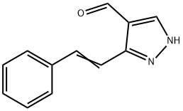 3-[(E)-2-phenylvinyl]-1H-pyrazole-4-carbaldehyde Structure