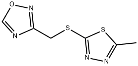 3-{[(5-methyl-1,3,4-thiadiazol-2-yl)thio]methyl}-1,2,4-oxadiazole Structure