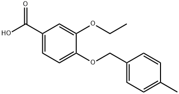 3-ethoxy-4-[(4-methylbenzyl)oxy]benzoic acid Structure
