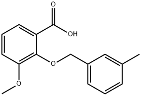 3-methoxy-2-[(3-methylbenzyl)oxy]benzoic acid Structure