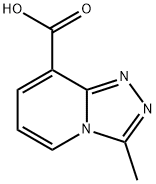 3-メチル-[1,2,4]トリアゾロ[4,3-A]ピリジン-8-カルボン酸 化学構造式