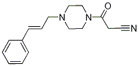 3-oxo-3-{4-[(2E)-3-phenylprop-2-en-1-yl]piperazin-1-yl}propanenitrile Structure
