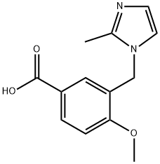 4-methoxy-3-[(2-methyl-1H-imidazol-1-yl)methyl]benzoic acid Structure