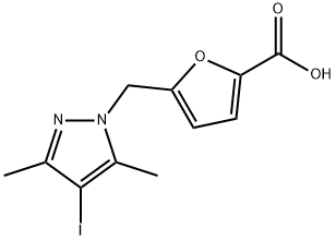 5-[(4-iodo-3,5-dimethyl-1H-pyrazol-1-yl)methyl]-2-furoic acid Structure