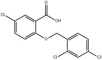 5-chloro-2-[(2,4-dichlorobenzyl)oxy]benzoic acid Structure