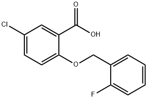 5-chloro-2-[(2-fluorobenzyl)oxy]benzoic acid Structure