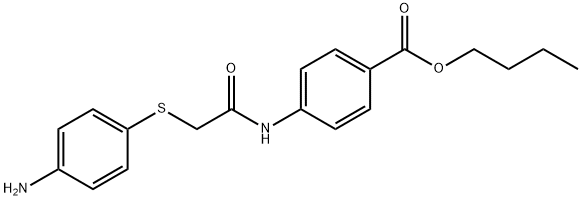 butyl 4-({[(4-aminophenyl)thio]acetyl}amino)benzoate 化学構造式