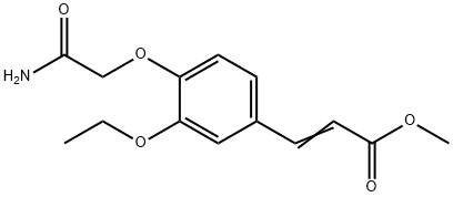 3-[4-(2-氨基-2-氧代-乙氧基)-3-乙氧基-苯基]丙烯酸甲酯, 696646-07-8, 结构式