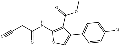 methyl 4-(4-chlorophenyl)-2-[(cyanoacetyl)amino]thiophene-3-carboxylate Structure