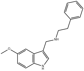 N-[(5-methoxy-1H-indol-3-yl)methyl]-N-(2-phenylethyl)amine Struktur
