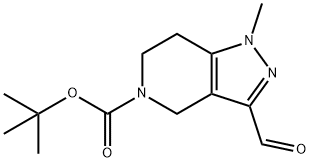 tert-butyl 3-formyl-1-methyl-1,4,6,7-tetrahydro-5H-pyrazolo[4,3-c]pyridine-5-carboxylate Struktur