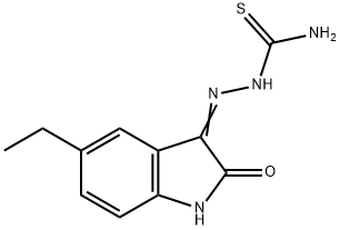 (3Z)-5-乙基-1H-吲哚-2,3-二酮3-丙酮缩氨基硫脲, 401899-98-7, 结构式