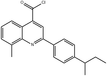 2-(4-sec-butylphenyl)-8-methylquinoline-4-carbonyl chloride Struktur