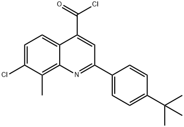 2-(4-tert-butylphenyl)-7-chloro-8-methylquinoline-4-carbonyl chloride Struktur