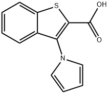 3-(1H-ピロール-1-イル)-1-ベンゾチオフェン-2-カルボン酸 化学構造式