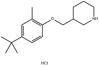 3-{[4-(tert-Butyl)-2-methylphenoxy]-methyl}piperidine hydrochloride Structure