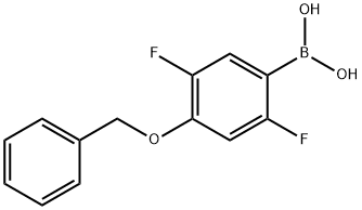 2,5-ジフルオロ-4-ベンジルオキシフェニルボロン酸 化学構造式