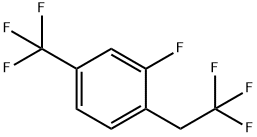 2-Fluoro-1-(2,2,2-trifluoroethyl)-4-(trifluoromethyl)benzene Struktur