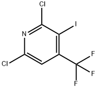 2,6-ジクロロ-3-ヨード-4-(トリフルオロメチル)ピリジン 化学構造式
