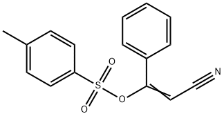 (E)-2-Cyano-1-phenylethenyl4-methylbenzenesulfonate Struktur