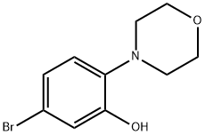 5-ブロモ-2-(N-モルホリノ)フェノール 化学構造式