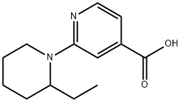 2-(2-Ethyl-1-piperidinyl)isonicotinic acid Struktur