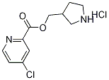 3-Pyrrolidinylmethyl 4-chloro-2-pyridinecarboxylate hydrochloride Structure
