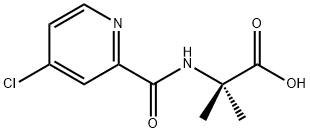 N-[(4-クロロ-2-ピリジニル)カルボニル]-2-メチルアラニン 化学構造式
