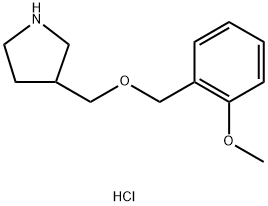3-{[(2-Methoxybenzyl)oxy]methyl}pyrrolidinehydrochloride Structure
