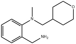 N-[2-(Aminomethyl)phenyl]-N-methyl-N-(tetrahydro-2H-pyran-4-ylmethyl)amine Struktur