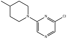 2-クロロ-6-(4-メチル-1-ピペリジニル)ピラジン 化学構造式