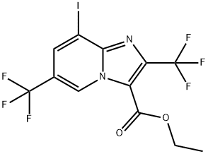 Ethyl 8-iodo-2,6-bis(trifluoromethyl)imidazo-[1,2-a]pyridine-3-carboxylate Structure