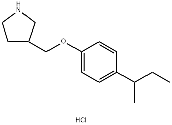 3-{[4-(sec-Butyl)phenoxy]methyl}pyrrolidinehydrochloride Struktur