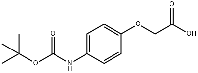 {4-[(叔丁氧羰基)氨基]苯氧基}乙酸, 188751-52-2, 结构式