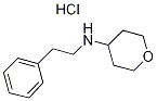 N-(2-フェニルエチル)テトラヒドロ-2H-ピラン-4-アミン塩酸塩 化学構造式