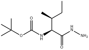 [(1S)-1-(肼基羰基)-2-甲基丁基]氨基甲酸叔丁酯, 39571-37-4, 结构式