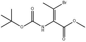 (E)-3-Bromo-2-tert-butoxycarbonylamino-but-2-enoic acid methyl ester Structure