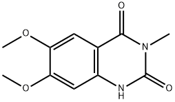 6,7-二甲氧基-3-甲基喹唑啉-2,4(1H,3H)-二酮 结构式