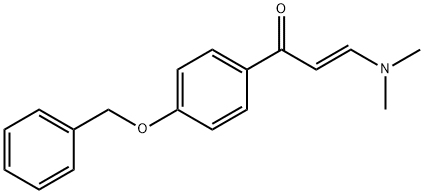 (2E)-1-[4-(ベンジルオキシ)フェニル]-3-(ジメチルアミノ)プロプ-2-エン-1-オン 化学構造式