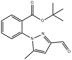 tert-Butyl 2-(3-formyl-5-methyl-1H-pyrazol-1-yl)-benzoate Struktur