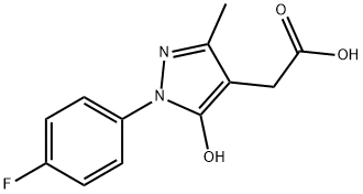 [1-(4-氟苯基)-5-羟基-3-甲基-1H-吡唑-4-基]乙酸, 1306739-27-4, 结构式