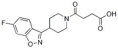 4-[4-(6-Fluoro-1,2-benzisoxazol-3-yl)piperidin-1-yl]-4-oxobutanoic acid Struktur