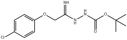 N'-[1-Amino-2-(4-chlorophenoxy)ethylidene]-hydrazinecarboxylic acid tert-butyl ester Structure
