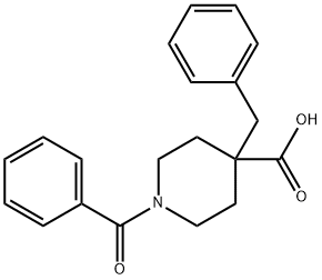 1-苯甲酰-4-苄基哌啶-4-羧酸, 136080-23-4, 结构式