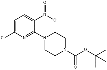 tert-Butyl 4-(6-chloro-3-nitropyridin-2-yl)-piperazine-1-carboxylate Struktur