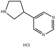 5-Pyrrolidin-3-ylpyrimidine dihydrochloride Struktur
