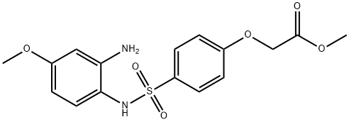 Methyl (4-{[(2-amino-4-methoxyphenyl)-amino]sulfonyl}phenoxy)acetate Struktur